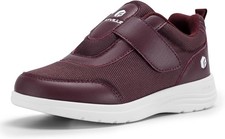 FitVille EasyTop StrapEase V4 Women's 8 Extra Wide Plum Diabetic Shoes NWT