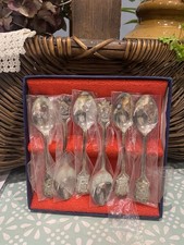 6 Queen Elizabeth II Silver Plated Spoons ~ Silver Jubilee ~ Boxed ~ Sheffield