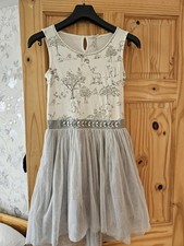 Next, Girls Party Dress, Age 12 Years , Silver/white Detail