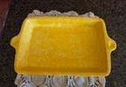 Stangl Pottery Caughley Yellow Spongeware Tiffany & Co 14" x 10" Casserole