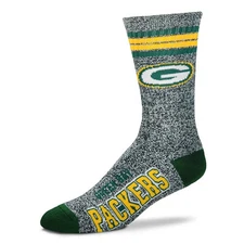 FBF NFL Green Bay Packers Got Marbled? Crew Socks, Men's Large