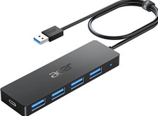 Acer UH501 5-in-1 USB 3.0 Hub, USB-A To 4x USB-A 3.0 Ports And 1x USB-C