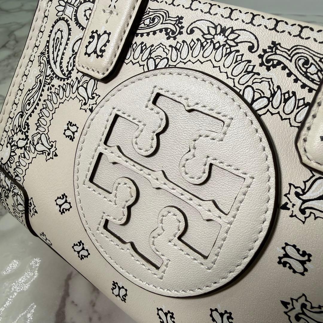 Tory Burch Ella Paisley Mini Tote Bag 2-Way Women's Used Authentic thumbnail 15