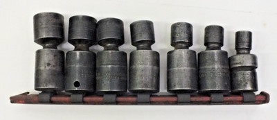 Snap-On 7pc 3/8'' Dr SHALLOW Impact Swivel Socket Set SAE 6pt 3/8-3/4 205IPF plus