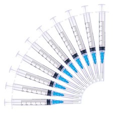 3ml/cc Syringe with 23 Gauge 1 Inch Lab Disposable Luer Lock 3ML 23GA 1IN