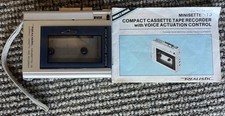 New 1980 s Realistic Minisette-15 Compact Cassette Tape Recorder Voice Activated