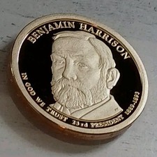 2012-S Mirror-like Dcam Proof President Dollar - Harrison - Ships Free!