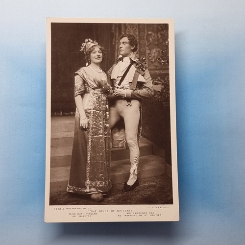 Carte postale théâtre C1905 vraie photo BELLE DE BRETAGNE Ruth Vincent Lawrence Rea