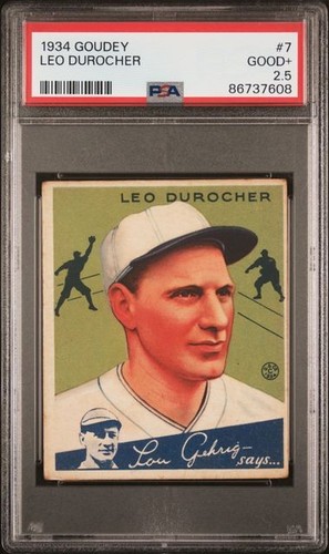 Leo Durocher #7 1934 Goudey card