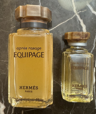 Vintage HERMES PARIS EQUIPAGE  Set Aftershave 30 ml and Eau De Toilette 10 ml