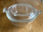 VTG. PYREX CLEAR 10 OZ.  INDIVIDUAL CASSEROLE DISH #018 WITH LID