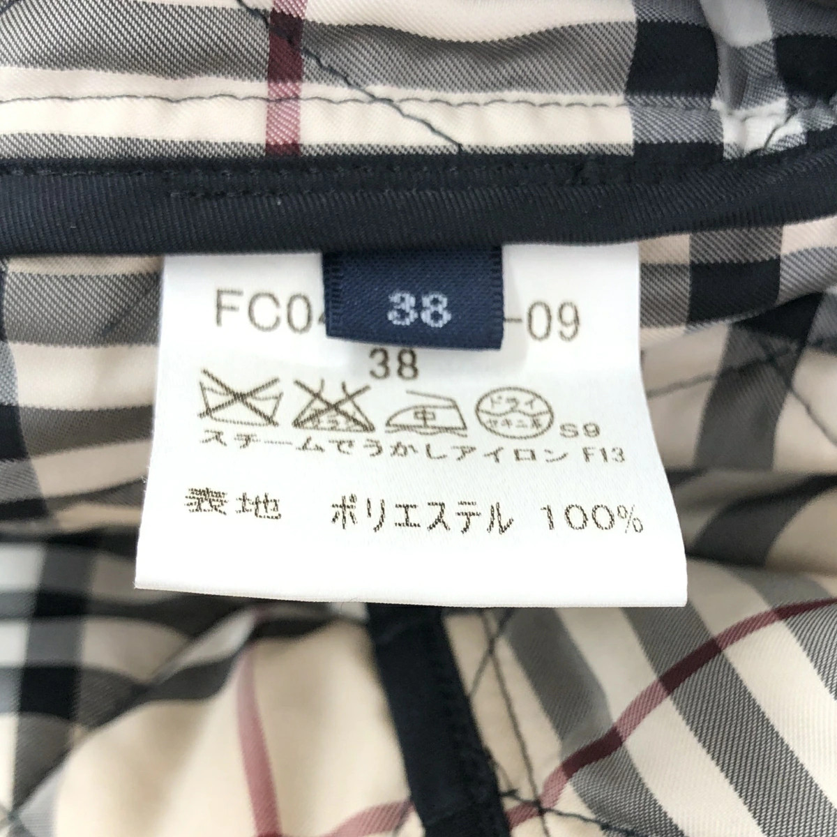 BURBERRY LONDON Quilted jacket Good condition Size: 38 Nova check lining Black L thumbnail 5