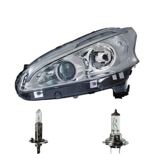 Halogen Scheinwerfer Frontscheinwerfer Rechts H1/H7 FüR Peugeot 208 Inkl. Lampen-image