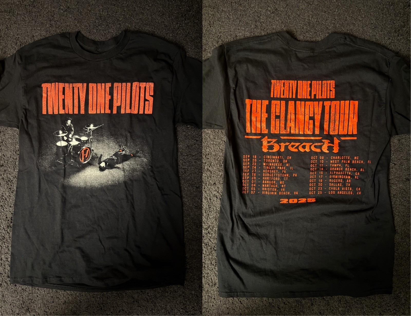 Twenty One Pilots The Clancy Breach Tour 2025 T-shirt 2 sided