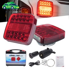 Magnetic Trailer Lights 2x Wireless Magnetic Trailer Lights Rechargeable LED Tail Light Kit For Trailer