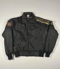 Vintage Honda Goldwing Motorcycle Jacket Men’s XL Black Gold Early Warning