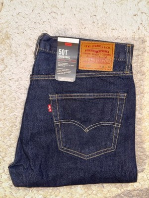 Original Levi s 501 Jeans W36 L32 Dark Blue 100% Baumwolle Herren