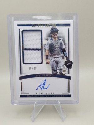 Austin Wells 2024 National Treasures #CFS-AWS RPA 28/49 Clutch Factor - Yankees 