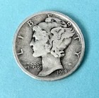 1918 D SILVER MERCURY DIME