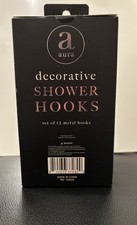Aura Decorative Shower Hooks 12 metal hooks; black
