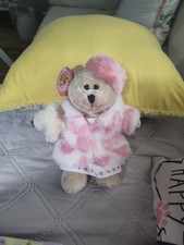 Starbucks Bearista Fur Coat Dog 46th Edition Bear Girl Plush Toy 10" w/Tag 2006