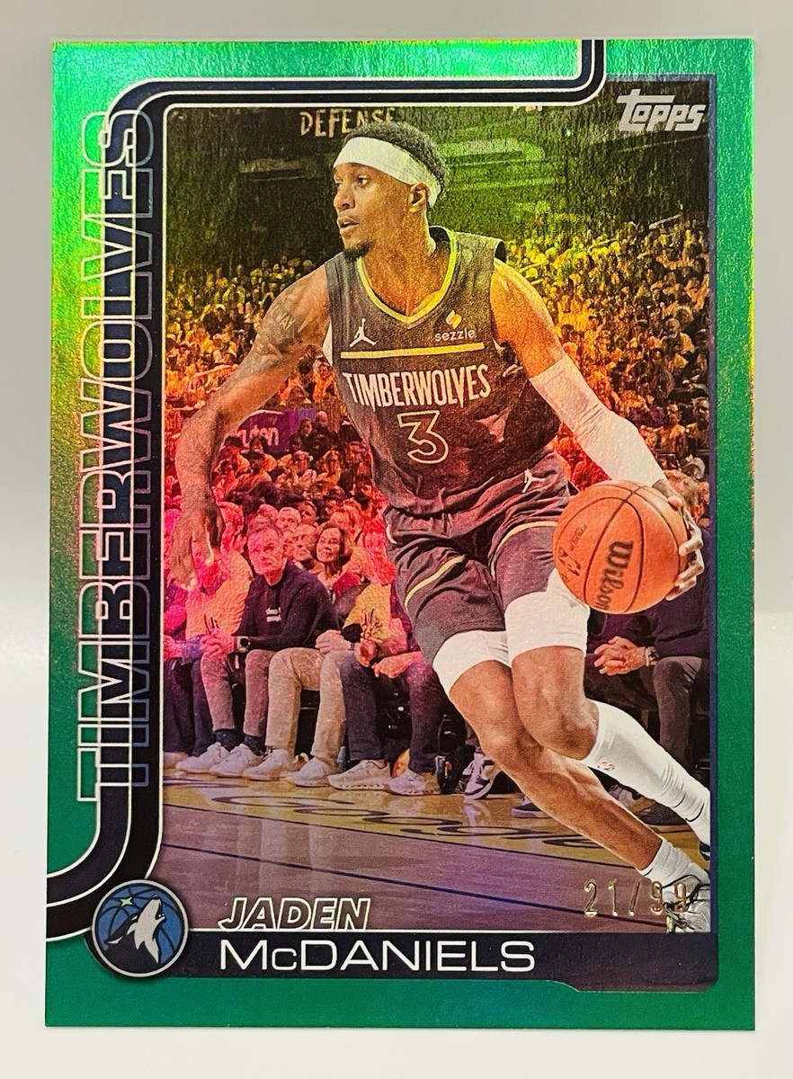 Jaden McDaniels *21/99* 2025-26 Topps Basketball Green #248