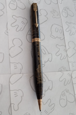 PARKER VACUMATIC (洋書) Parker Vacumatic? Vintage Golden Striped Brown Mechanical Pencil
