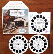 VIEWMASTER NEW ENGLAND COVERED BRIDGES FALL FOLIAGE S6 SAWYERS A611 3 REEL SET