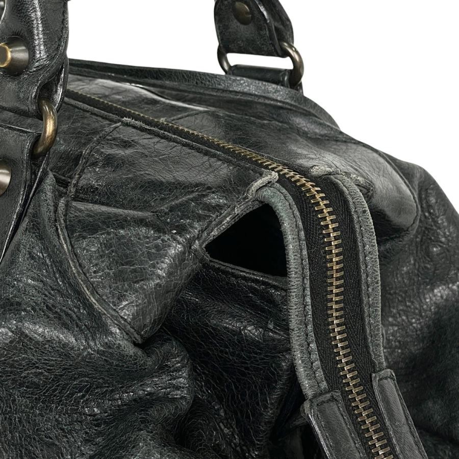 BALENCIAGA The City 2-Way Tote Shoulder Bag Leather Dark Green 467891 #BS924 thumbnail 7