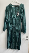 Kimono Style Dress From Biba Size 18 Green Bnwt