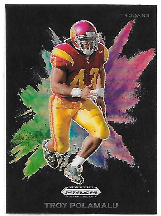 2024 PANINI PRIZM DRAFT PICKS TROY POLAMALU COLOR BLAST CASE HIT REFRACTOR SSP