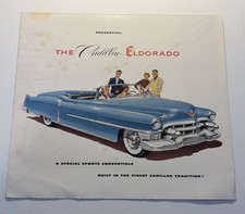 Brochure 4 côtés dépliable Cadillac ELDORADO DEVILLE 1953 concessionnaire automobile usine