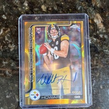 2025 Topps Chrome Gold Lava Will Howard Rookie Autograph Variation /50 Steelers