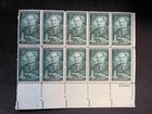 US Scott # 1080, Harvey W. Wiley, Plate Block of (10) 1956 3¢ Stamps, MNH — photo 1