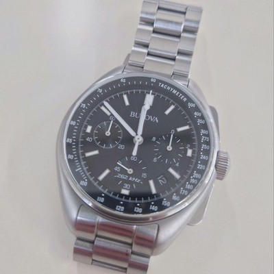 Bulova Lunar Pilot Chronograph 96B258 Apollo 15 Mond Uhr schwarzes...