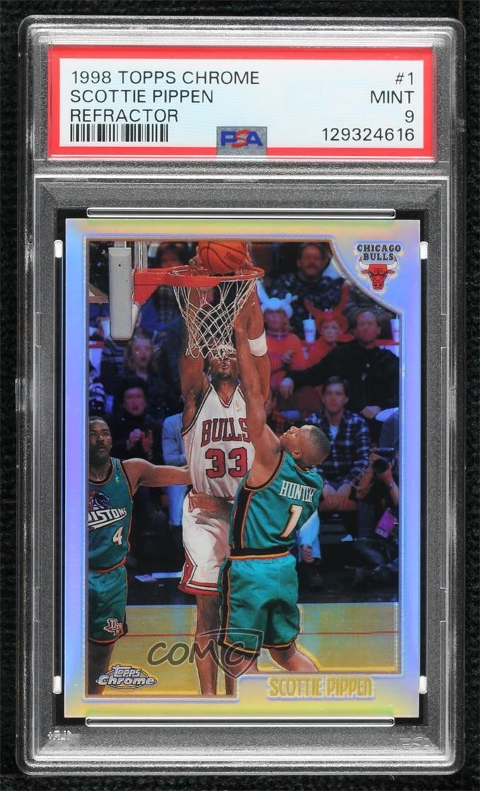 1998-99 Topps Chrome Refractor Scottie Pippen #1 PSA 9 MINT HOF 12wa