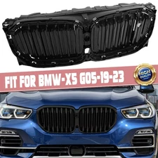 Black Front Kidney Radiator Grille Air Shutter For BMW X5 G05 19~23 51749465526