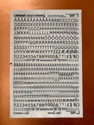 LETRASET 4377 CORITHIAN LIGHT 42pt  Transfer Abreibebuchstaben