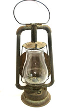 Vintage DIETZ #6 ? Tubular Kerosene Oil Lantern Lamp Clear Globe & Reflector