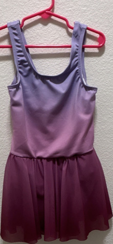 Weissman Girls Purple Sleeveless Dance Dress/Leotard Attached Skirt IC