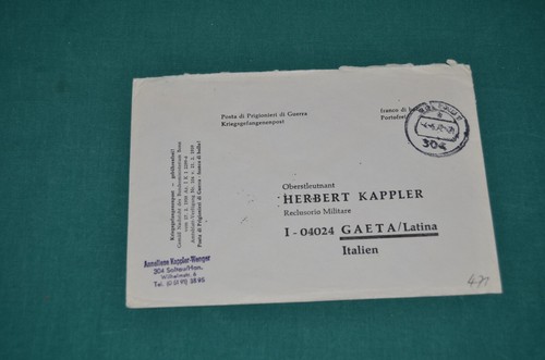 Posta Prigionieri Guerra Anneliese Wenger/Herbert Kappler-Carcere di Gaeta 1972 - Picture 3 of 6