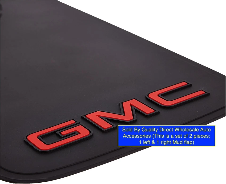 2 GMC Pair Fit 9"x15" Mud Guards Flaps Mudflaps Splash Gaurds Truck Auto Suv Set - Imagem 4 de 4