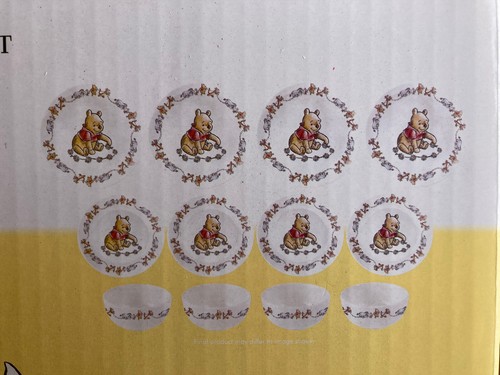 New Disney Winnie The Pooh 12 Piece Dinner Set - Picture 6 of 7