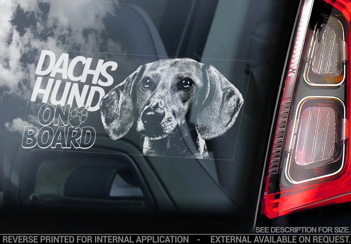 Dachshund on board car hot sale sticker
