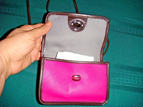 COACH Legacy Colorblock MINI Crossbody in SVFXM SV/Fuchsia Multicolor 48022 NWT - Picture 6 of 10