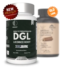 Licorice Root Capsules 4000 mg 60 Count DGL Supplement Extract Ultra High Purity