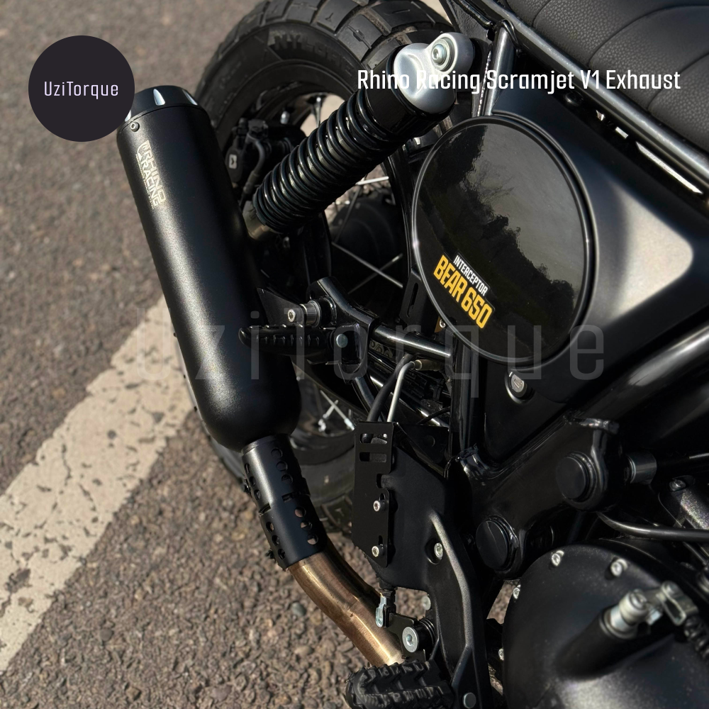 RHINO RACING V1 ロイヤルエンフィールド用マフラー Rhino Racing Scramjet V1 Exhaust Royal Enfield Bear 650 | eBay