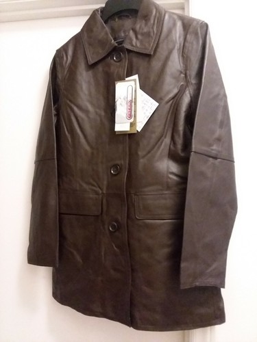 NWT XS Centigrade Leather Jacket Washable Removeable Liner Dark Brown Thermolite - Picture 2 of 8