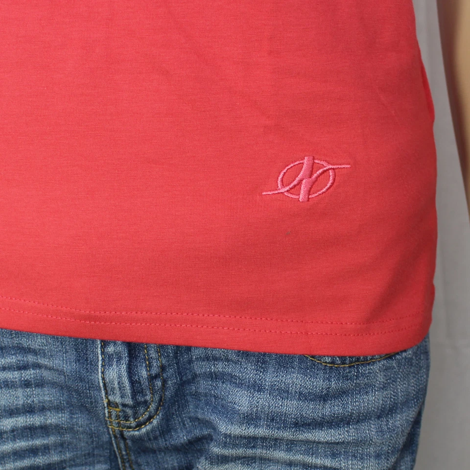 Camisa coralina vintage manga gorra NordicTrack mediana para dama - Nueva con etiquetas Foto 2 de 4