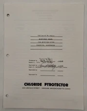 Chloride Pyrotector Fire Detection System Maintenance Manual-Original